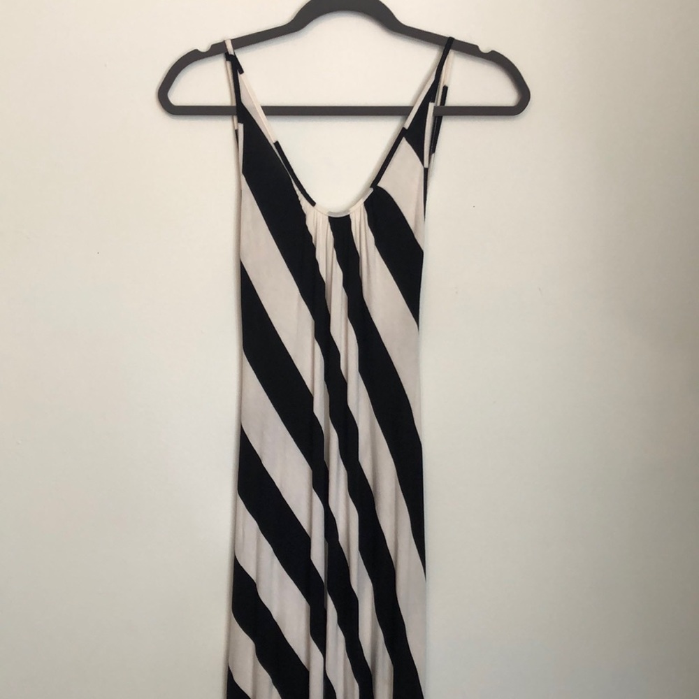 Black and white maxi dress